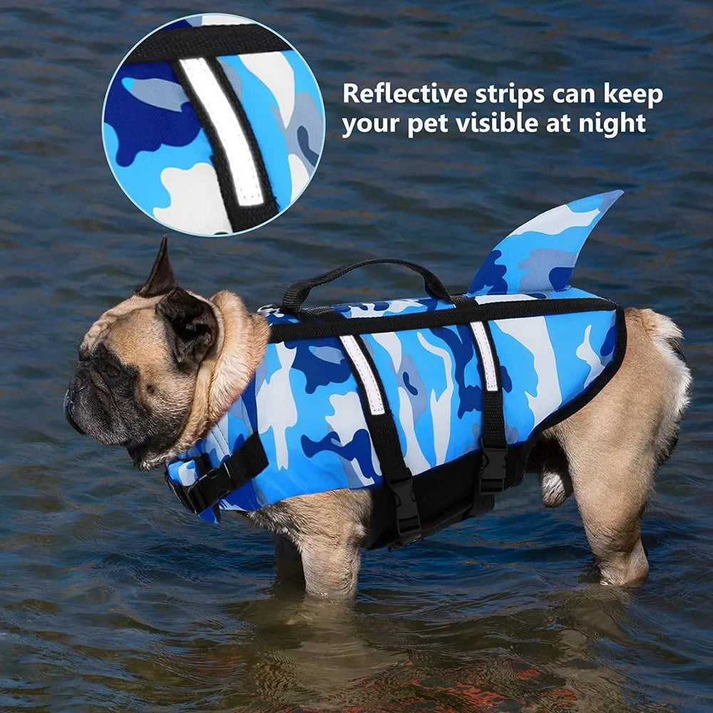 Pet Dog Life Jacket Vest Clothes Life Vest Collar Harness Pet Dog Swimwear Clothes