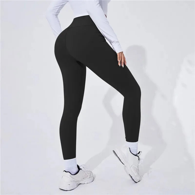 High Waist Yoga Warm Leggins Sports Tights Thermal Woman Running Pants Sexy Butt Lifting Leggings Push Up Panties Gym Fitness