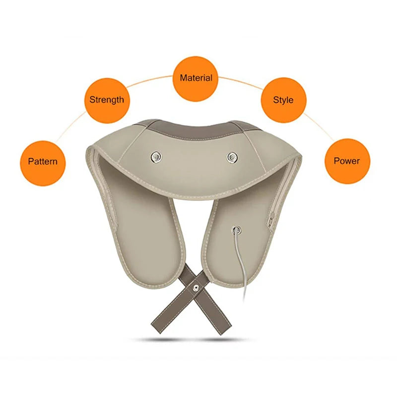 Neck and Shoulder Massager Head Pounding and Pressing the Back Body Hot Compress