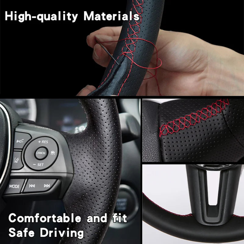 Custom Car Steering Wheel Braid Cover Non-slip 100% Fit For Volkswagen VW Teramont Atlas 2021-2022