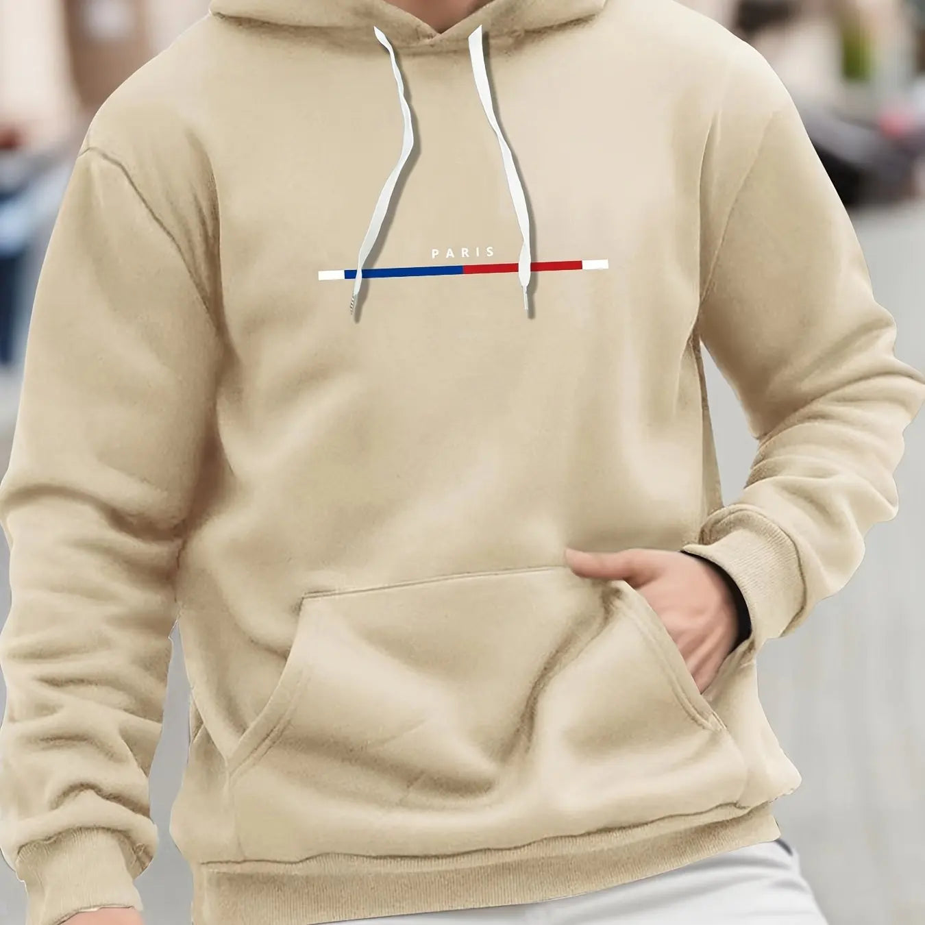 Paris Print Hoodies Tshirt COTTON For Men Casual Autumn Winter