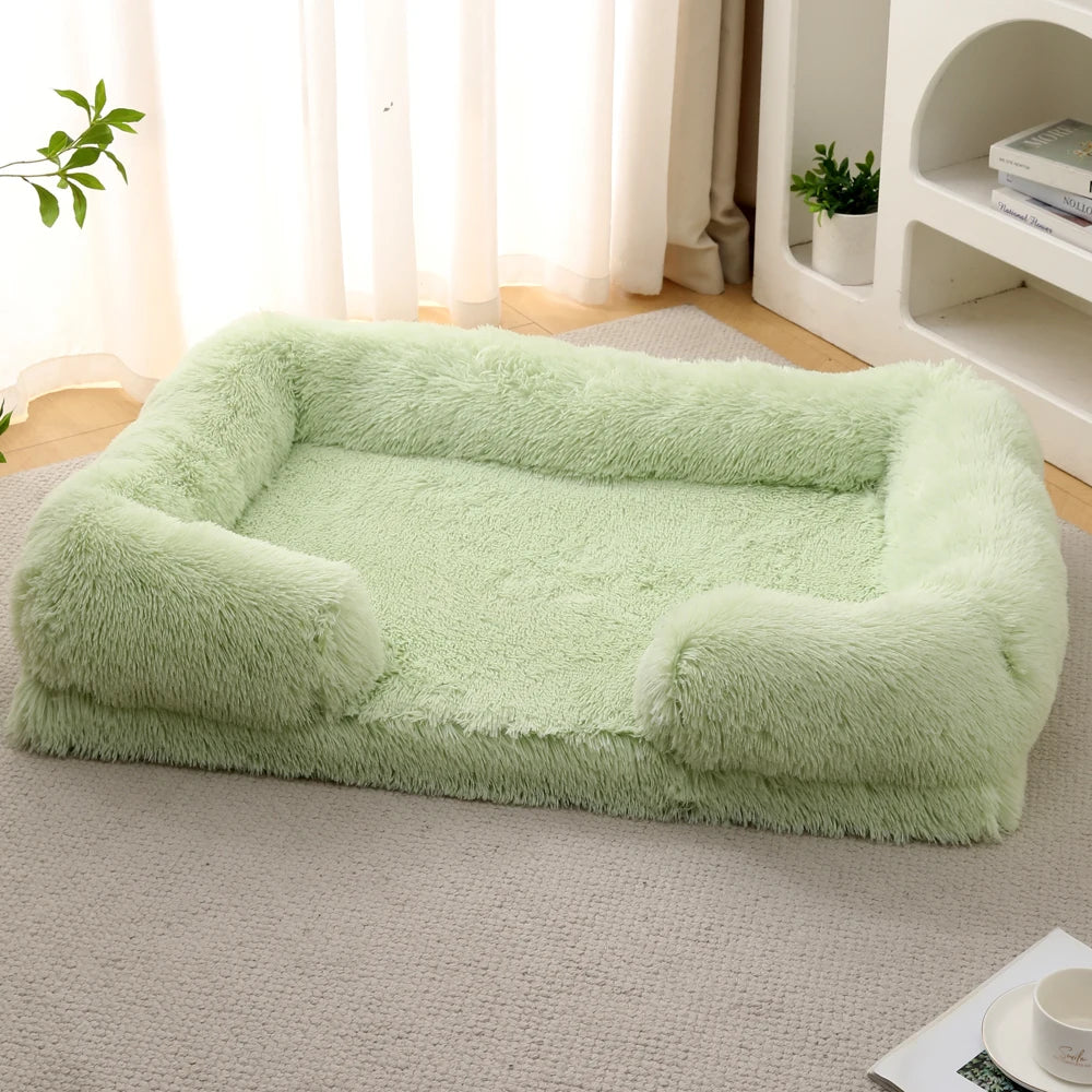 Large Plush Dog Bed Sofa Cat Bed Dog Kennel Mattress Ring Cat Puppy Winter House Sleeping Mats On The Floor