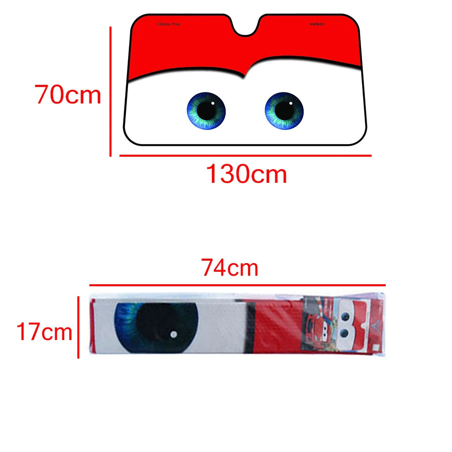 Car Windshield Sunshade Cartoon Window Foils 5 Colors Eye Pixar Heated 130x70cm