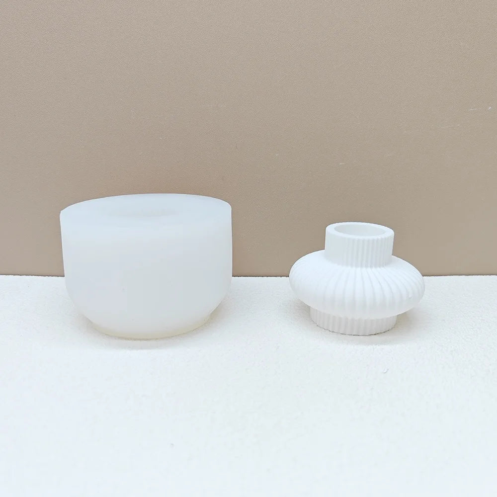 Hot Selling Lantern Candle Holder Silicone Mold Aroma Candle Holder Plaster Mould Cement Mould