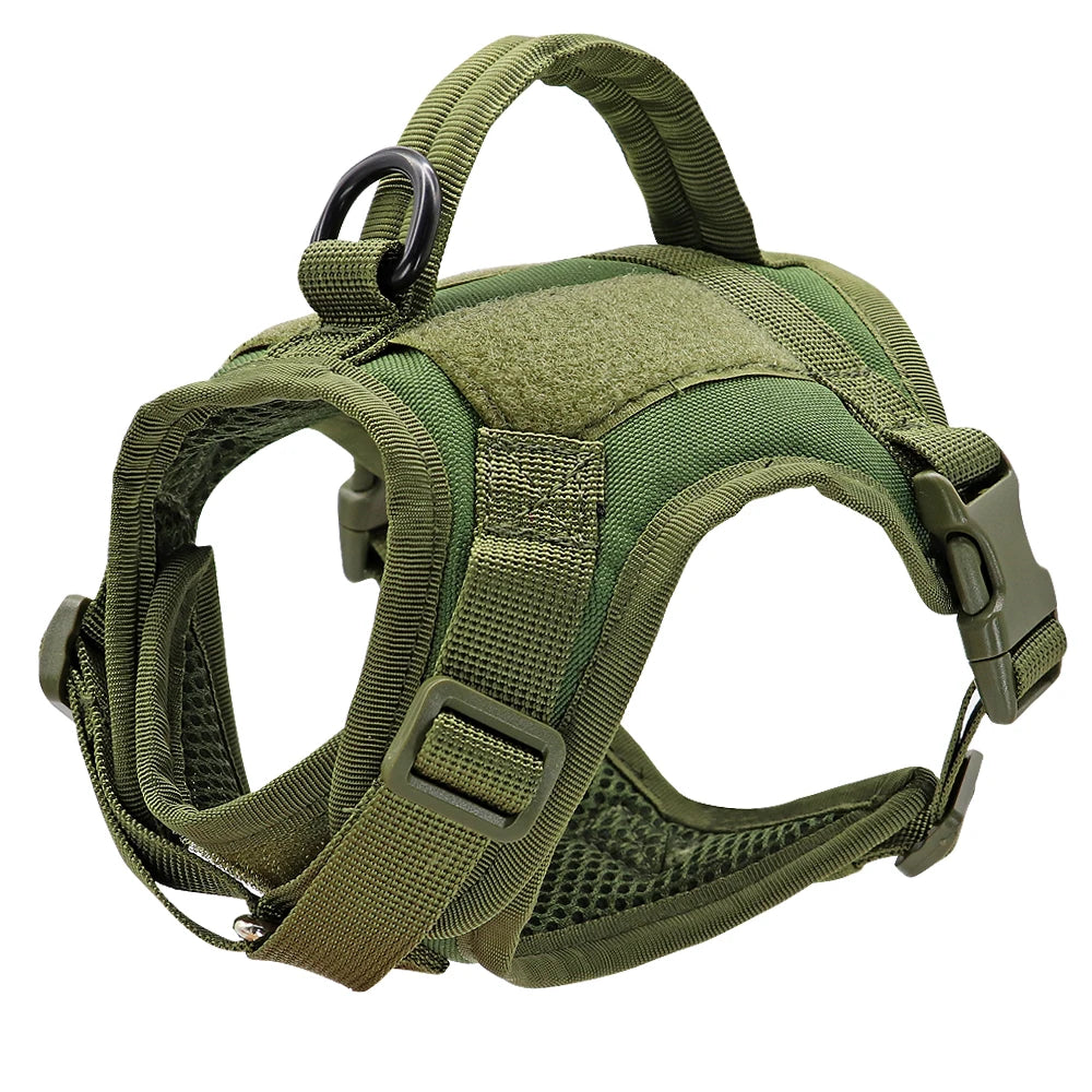 Tactical Military Cat Harness Breathable Mesh Pet Puppy Harness Adjustable Escape Proof Cat Vest for Small Dog