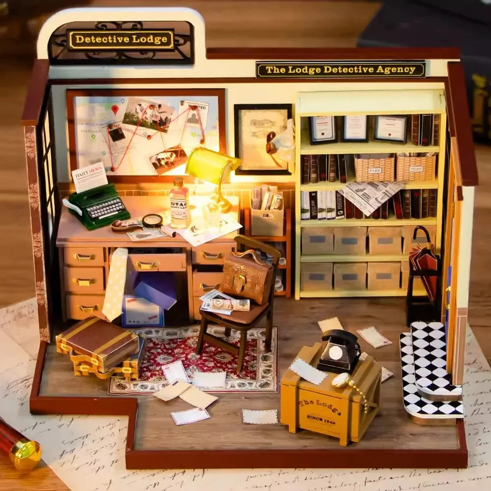 DIY Wooden Doll House with Furniture Miniature Dollhouse Kit