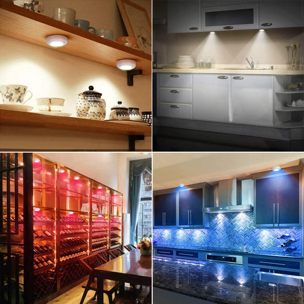 Led Under Cabinet Lights with Remote Control Wireless RGB Color Changing Light