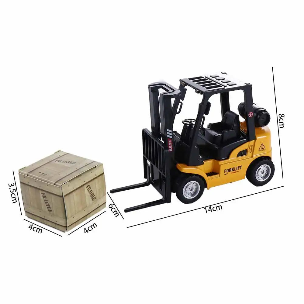 Toy Vehicle Set Educational Car Toy Vehicles Vehicle Construction Die-Cast Model Pallet Interactive Toy Forklift Friction Toy