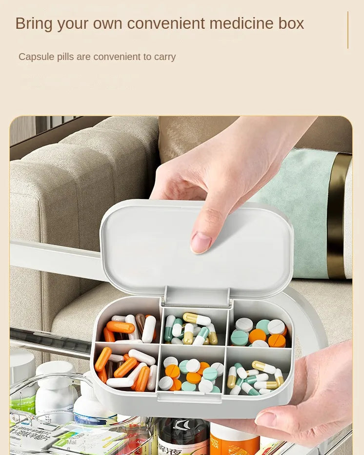 3 Layers Large Capacity Medicine Organizer Storage Box First Aid Kit Container