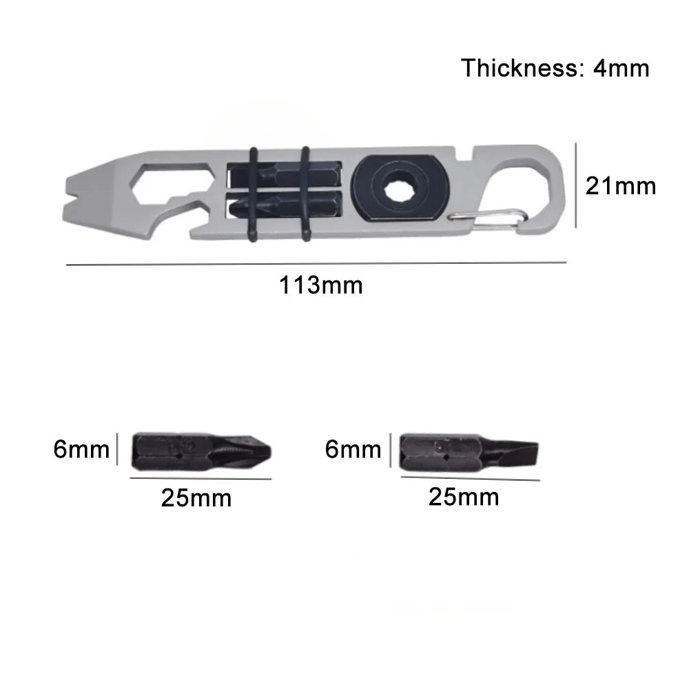 Ratchet Screwdriver Multifunctional Crowbar Mini EDC Multitool Allen Wrench Bottle Opener Portable Outdoor Bike Repair Tools