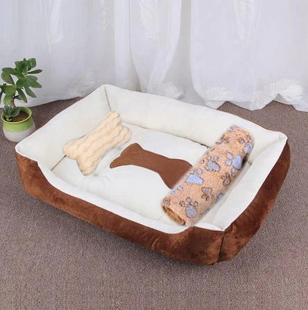 Dog Sofa Bed Bed for Dog Cat Pet Square Plush Kennel Medium Small Cushion Dog Bed House