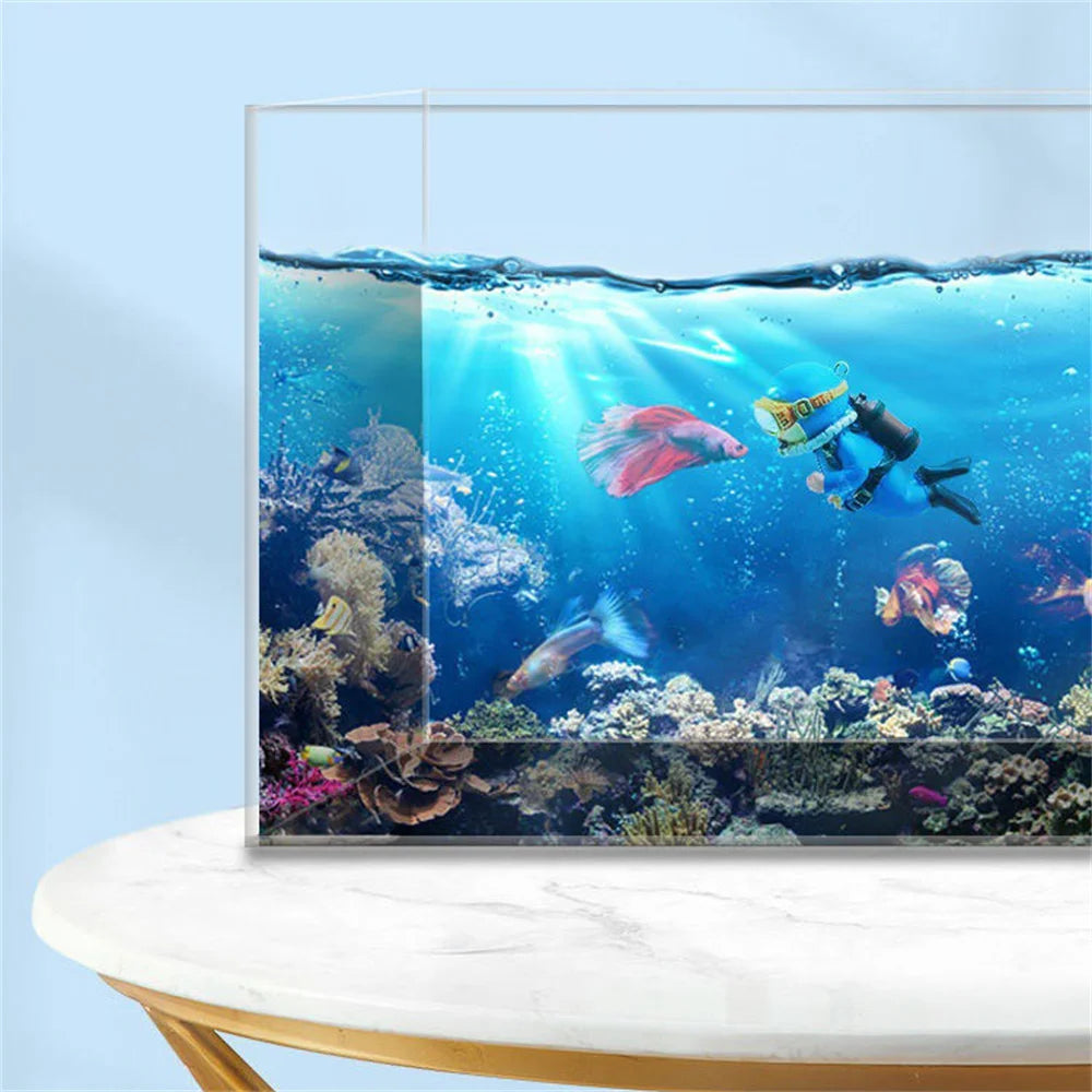 Mini Diver Figurines Miniatures Floating Ball Aquarium Decoration Fish Tank Landscaping Ornaments Aquatic Aquarium Accessories