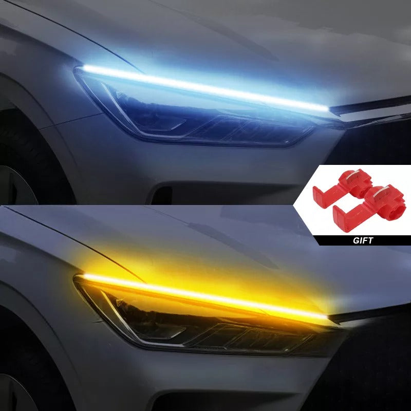 2 PCS LED Daytime Running Lights Turn Signal Lamp Headlight Waterproof 30cm 45cm 60cm White Red Yellow Blue