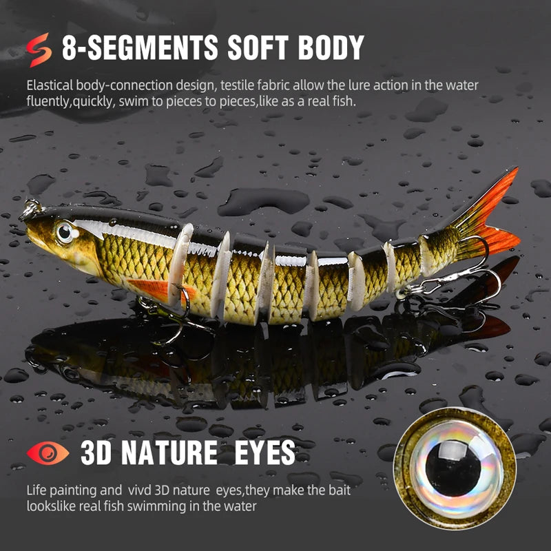 Fishing Lures Multi Jointed Swimbait Crank Bait Slow Sinking Bionic Artificial Bait Freshwater Saltwater Trout Bass Fishing Acce