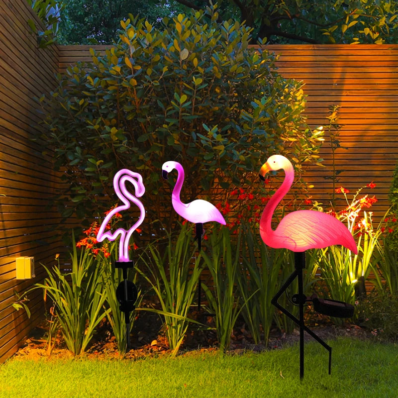 Solar Flamingo Light LED Outdoor Lamp Garden Light Waterproof Stake Light