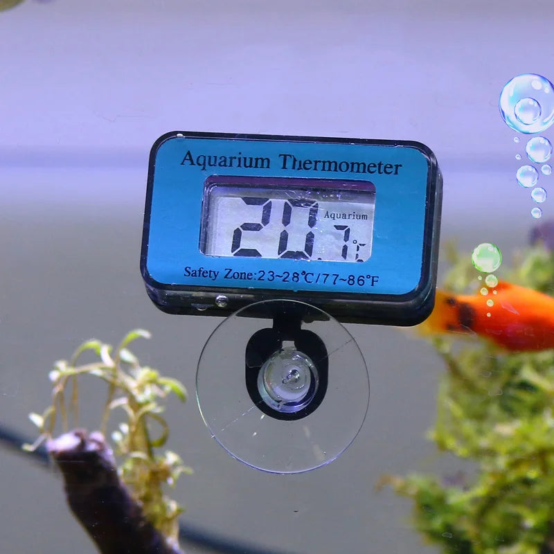 LCD Digital Aquarium Thermometer with Probe Suction Cup Fish Tank Water Electronic Thermometer Measurement