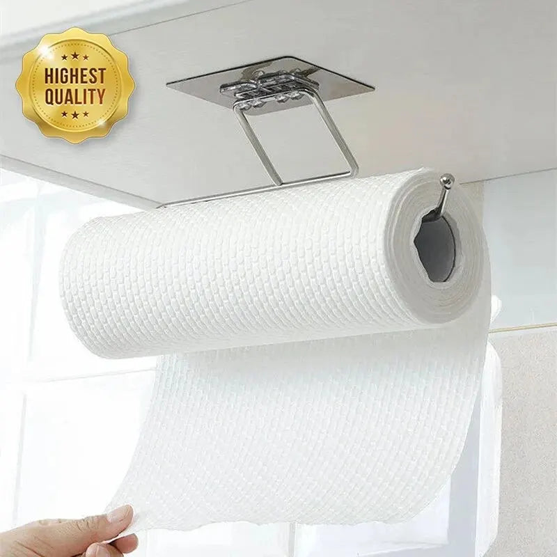 1/4PCS Kitchen Paper Holder Towel Storage Hook Toilet Paper Holder Towel Stand