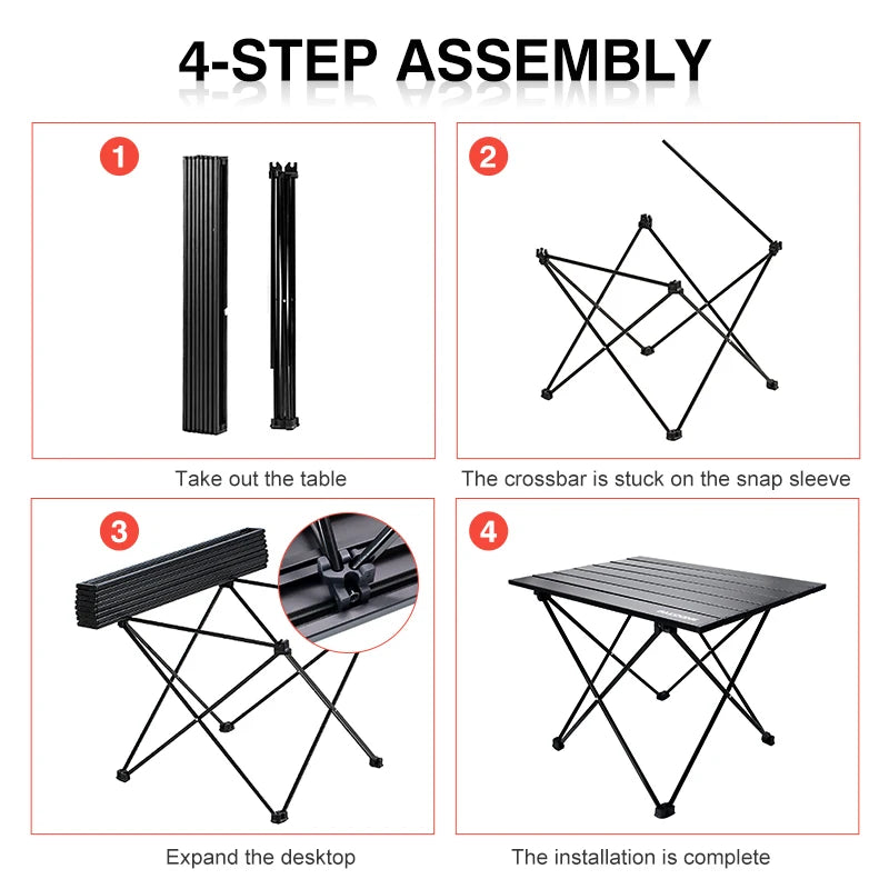 Outdoor Camping Table Portable Foldable Desk High strength Ultralight Aluminium Hiking Picnic Folding Tables For BBQ New