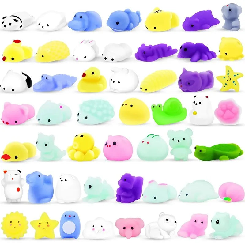 20Pcs Mini Cute Cartoon Animal Stress Relief Toys For Boys Girls Piñata Filler