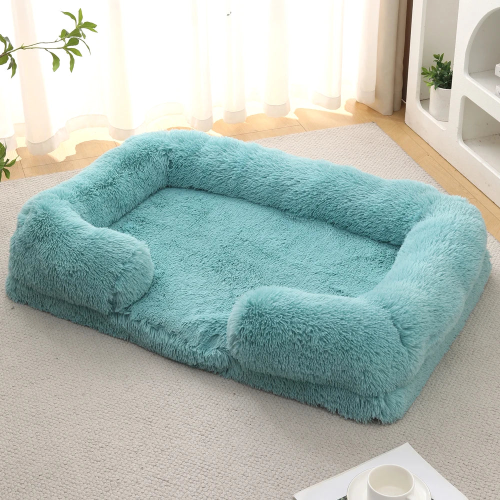 Large Plush Dog Bed Sofa Cat Bed Dog Kennel Mattress Ring Cat Puppy Winter House Sleeping Mats On The Floor