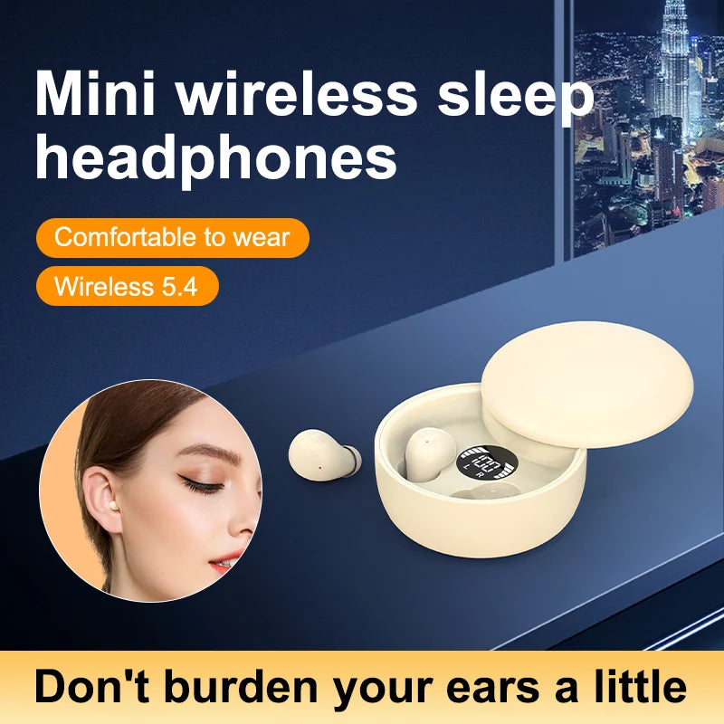 Bluetooth TWS Wireless Headphones with Mic Earphones Semi-In-Ear Earbuds Noise Reduction