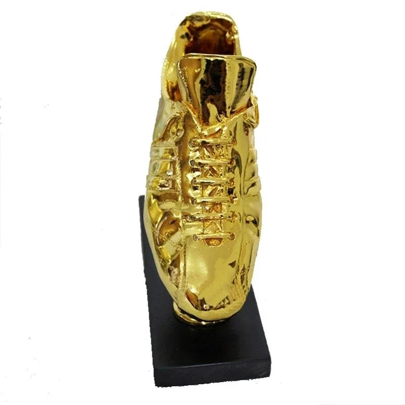 Football Soccer Golden Shoe Award Trophy Best Shooter Gold Plated Shoe Boot League Fans Souvenir Cup Birthday Christmas Gift