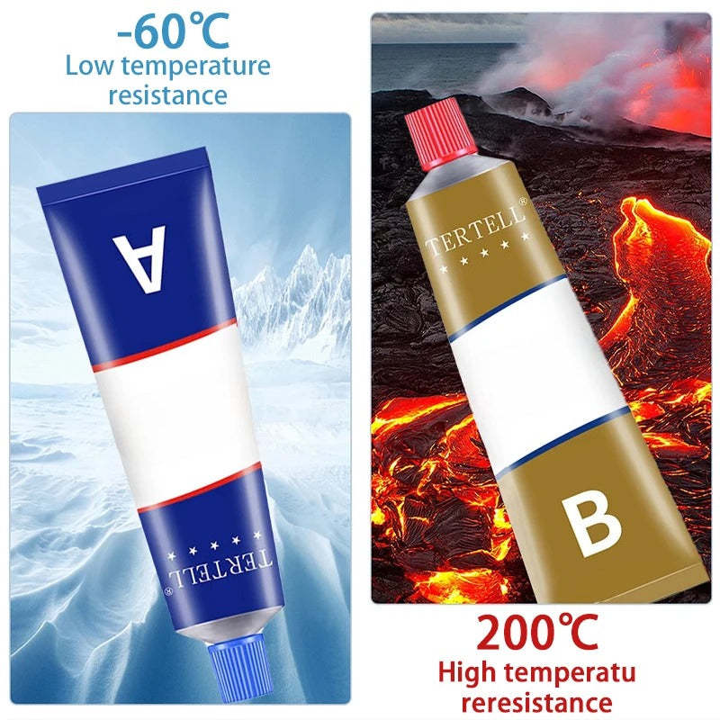 Liquid Metal Repair Adhesive High Strength Bonding Sealant Weld Seam Metal Adhesive Heat Resistance Strong Casting AB Glue