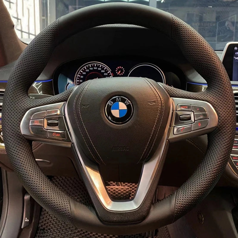 Car Steering Wheel Cover Braid Artificial Leather For BMW G20 G21 G30 G31 G32 X3 G01 X4 G02 X5 G05 X7 G07 Z4 G29