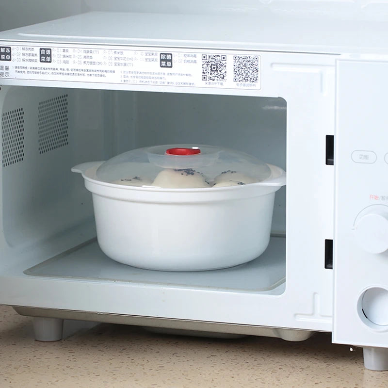 Microwave Oven Special Box Heated Soup Pot Rice Steamed Hot Steamed Buns With Lid