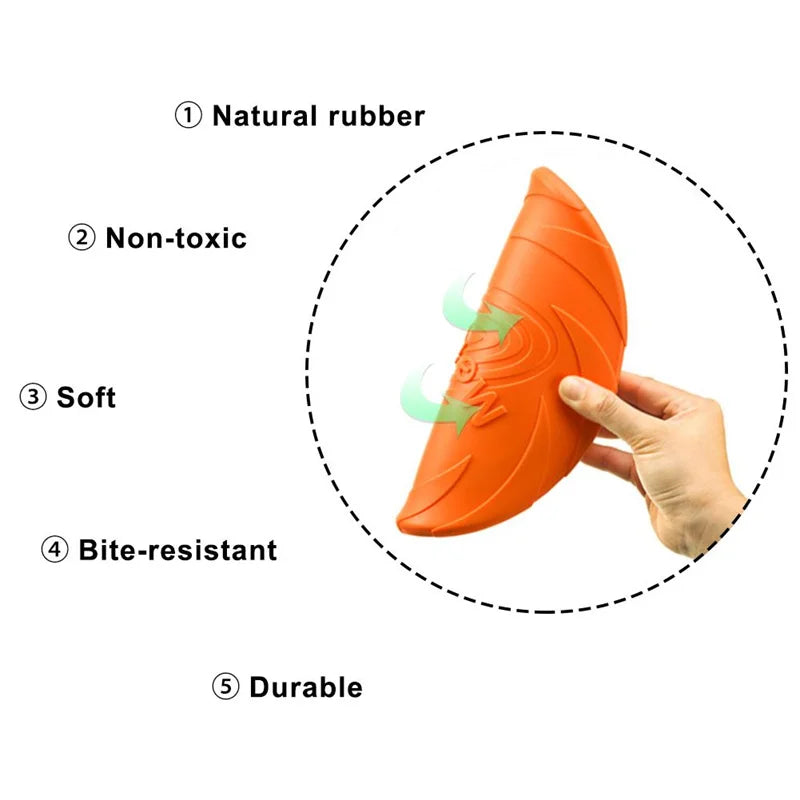 Bite Resistant Flying Disc Toys For Dog Multifunction Pet Puppy Training Toys Outdoor Interactive Game