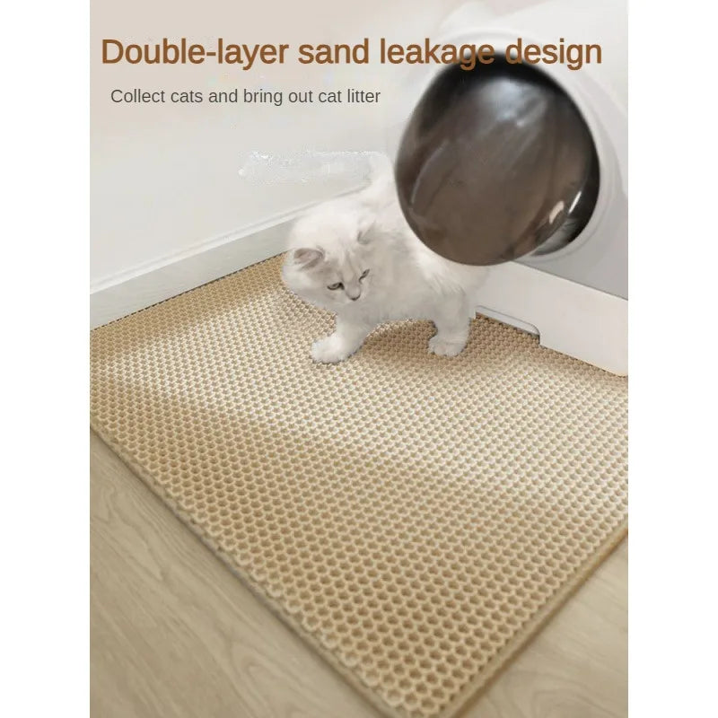 Double Layer EVA Cat Litter Pad Large Waterproof Non-slip Sand Basin Filter Kitten Dog Washable Cats Pet Products Accessories