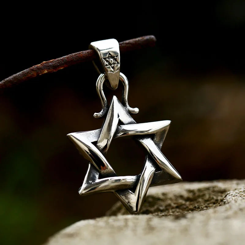 Stainless Steel Classic Star Of David Men's Pendant Six-pointed Star Fashion