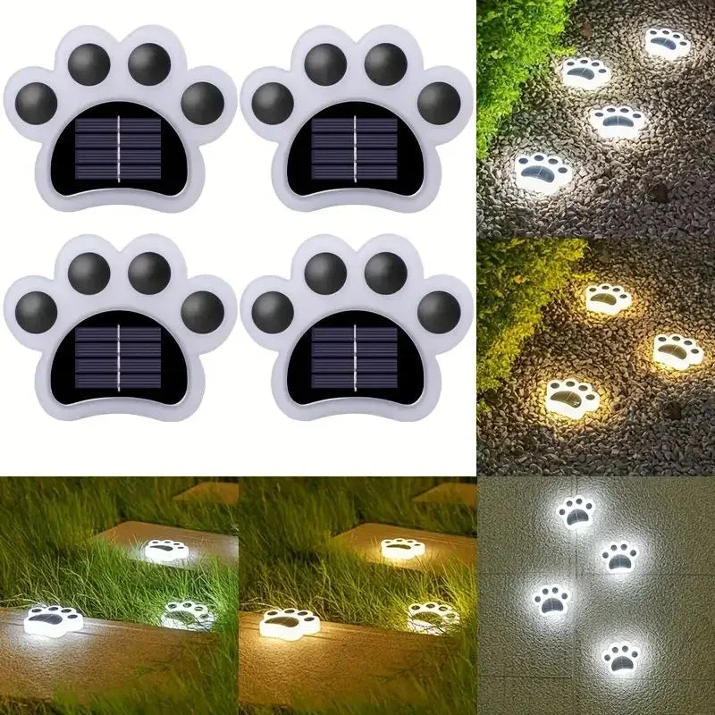 4/1Pack Solar cat claw buried light outdoor waterproof  decoration lawn light