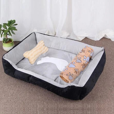 Dog Sofa Bed Bed for Dog Cat Pet Square Plush Kennel Medium Small Cushion Dog Bed House