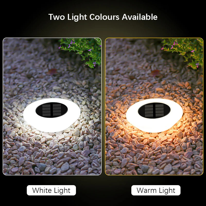 4Pack Solar Lights Outdoors Lamp 360° LED Floor Lights IP65 Waterproof with On/Off