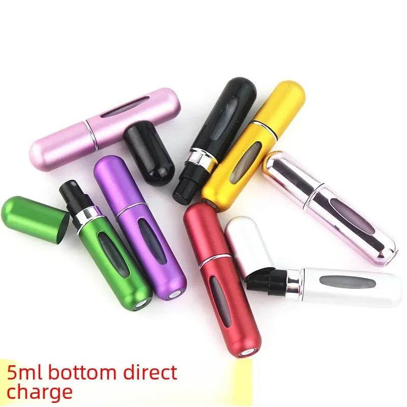 Portable Mini Travel High-end Perfume Bottle Base Refill Bottle Straight Charging Small Sample Perfume Aluminum Material