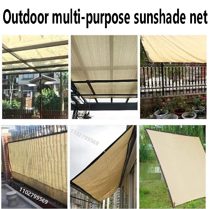 Outdoor garden sunshade net, terrace, UV protection, HDPE sunscreen fabric