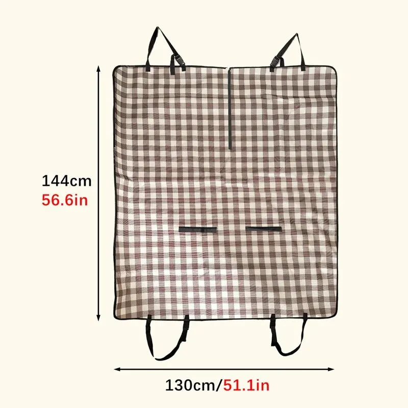 Dog Car Seat Cover Mat Waterproof Rear Back Pet Dog Car Seat Cover Mats Hammock Protector with Safety Belt Transportin