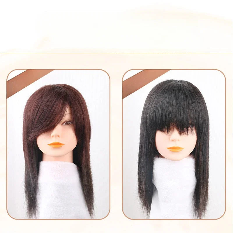 Head Replacement Hair Piece Women's Real Hair Wig To Cover Gray Hair