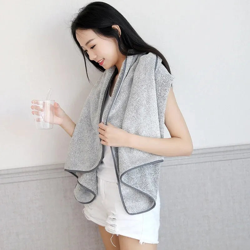 1PCS Thickened Bath Towels Microfiber Towel for Gym Sports Shower Robe