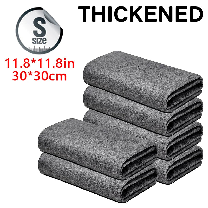 Thickened Magic Cleaning Cloth Reusable Washable Microfiber Glass Clean Towel Lint-free Cleaning Rags