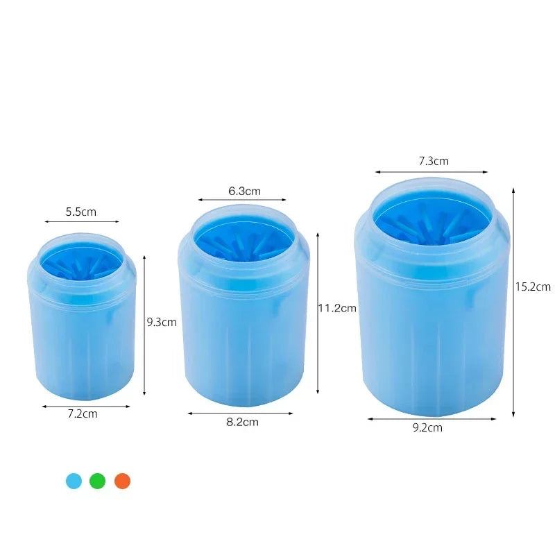 Dog Paw Cleaner Cup Paw Washer Cleaner Dog Cat Foot Cleaner Brush Soft Silicone Dog Paw Cleaning Bucket