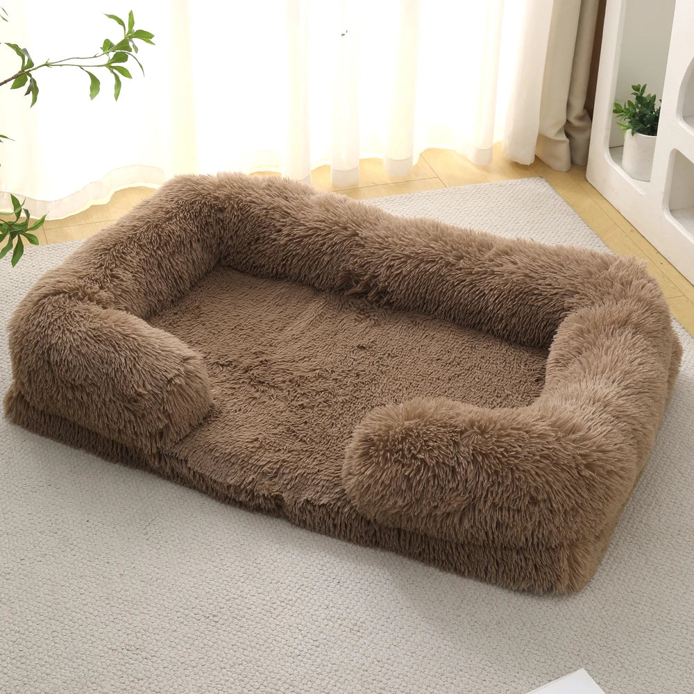 Large Plush Dog Bed Sofa Cat Bed Dog Kennel Mattress Ring Cat Puppy Winter House Sleeping Mats On The Floor