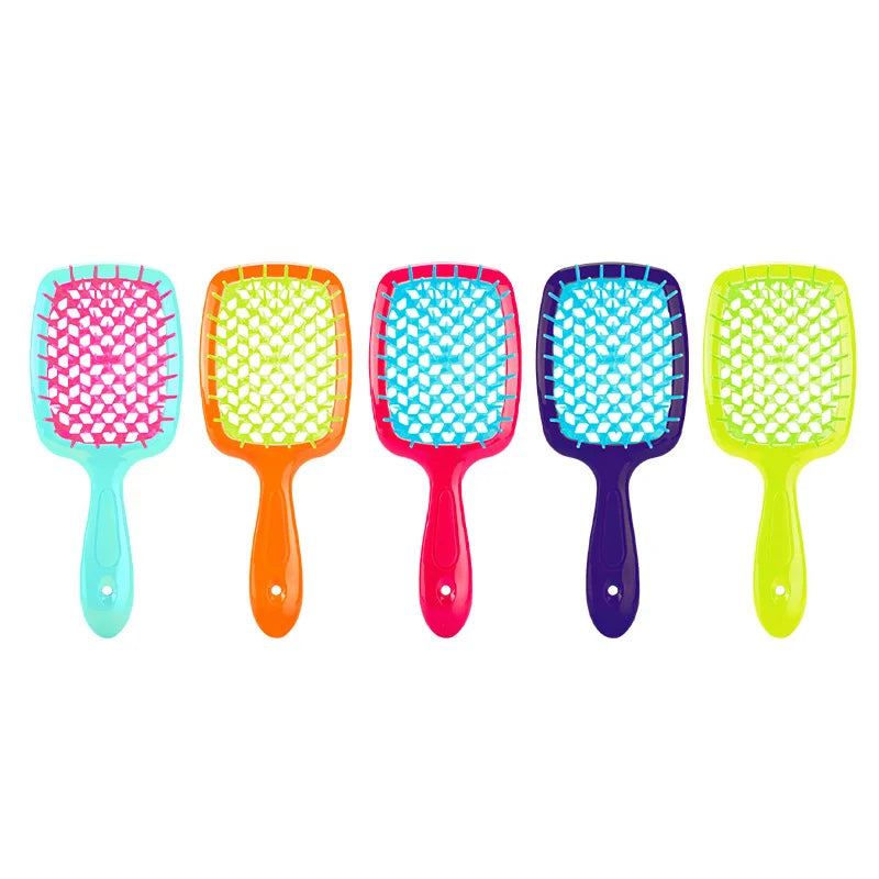 Tangled Hair Comb Detangling Hair Brush Massage Combs Hollow Out Wet Curly Hair Brushes Barber Comb Salon Hair Styling Tools