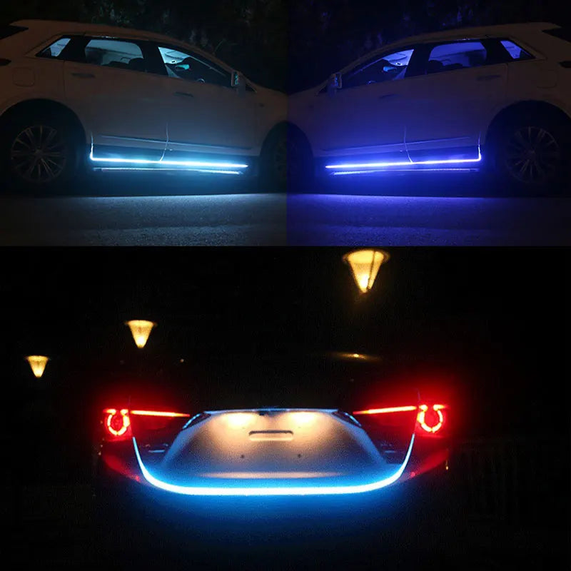 LED Car Hood Lights Daytime Running Light DRL Auto Engine Hood Guide Decorative Ambient Lamp 12V