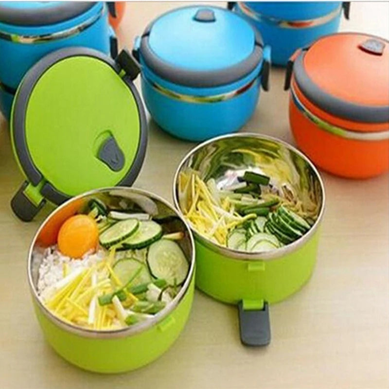 Thermal Lunch Box For Office Lunchbox Thermos Lunch Case Food Container Camping SuppliesStainless Steel bento box