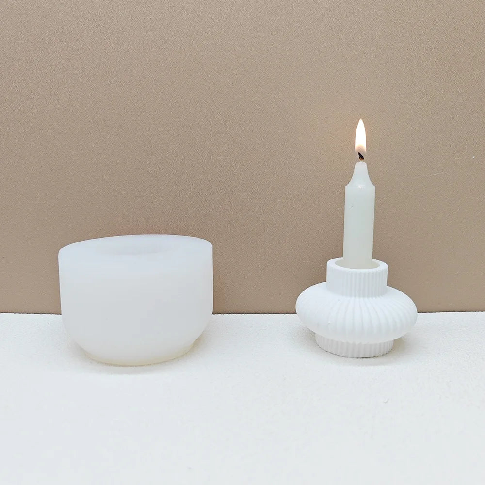 Hot Selling Lantern Candle Holder Silicone Mold Aroma Candle Holder Plaster Mould Cement Mould