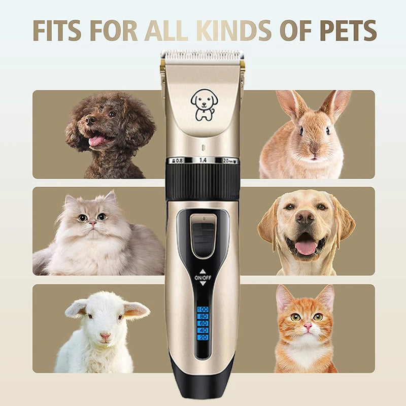 Dog Clipper Dog Hair Clippers Grooming (Pet/Cat/Dog/Rabbit) Haircut Trimmer Shaver Set Pets Cordless Rechargeable