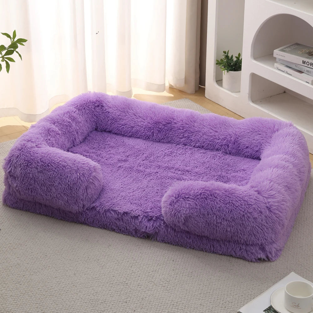 Large Plush Dog Bed Sofa Cat Bed Dog Kennel Mattress Ring Cat Puppy Winter House Sleeping Mats On The Floor