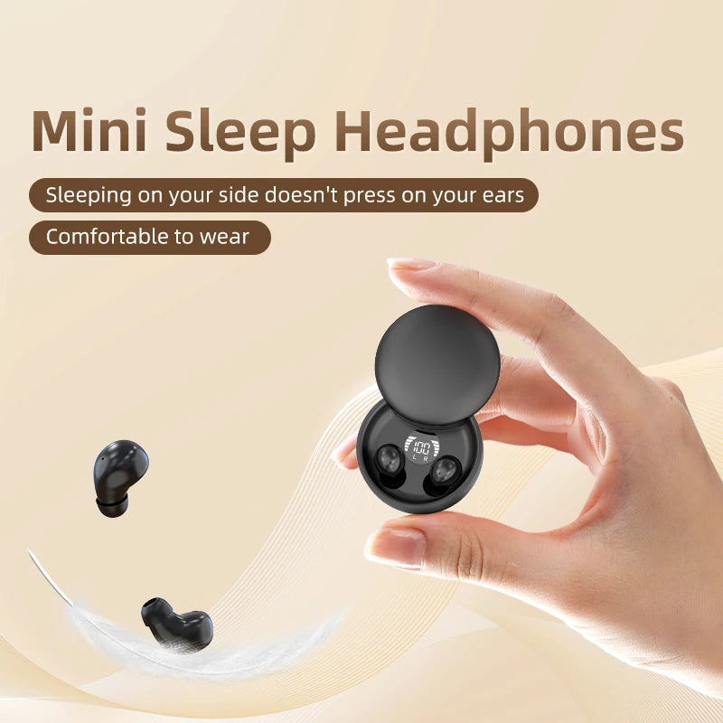 Bluetooth TWS Wireless Headphones with Mic Earphones Semi-In-Ear Earbuds Noise Reduction